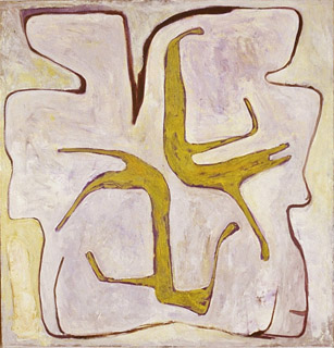 Figurer i landskap, olja på duk, 1984